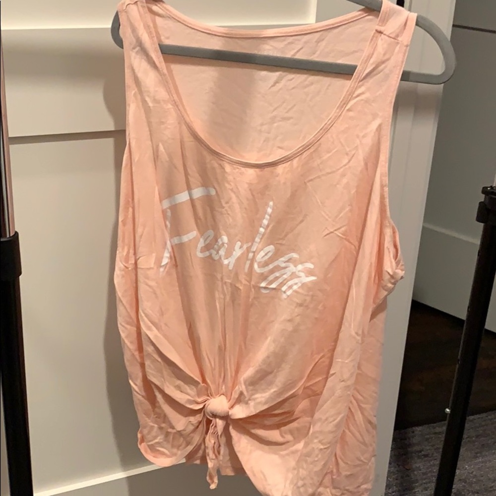 Active wear tank with front tie-FEARLESS